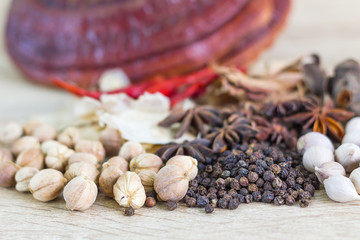 Healthy thai food recipes concept