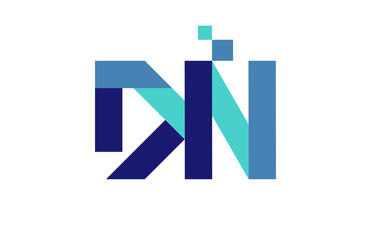 DN Digital Ribbon Letter Logo