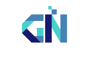 GN Digital Ribbon Letter Logo