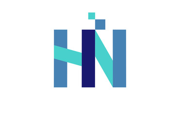 HN Digital Ribbon Letter Logo