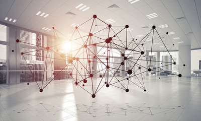 Networking and wireless connection as concept for effective mode