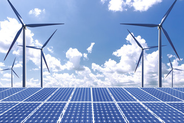 New energy, solar and wind power solve future energy shortages