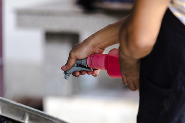 Car washing cleaning engine,Cleaning car using spray