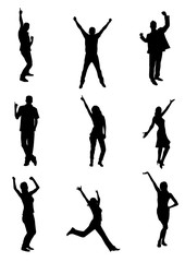 Happy People Silhouettes