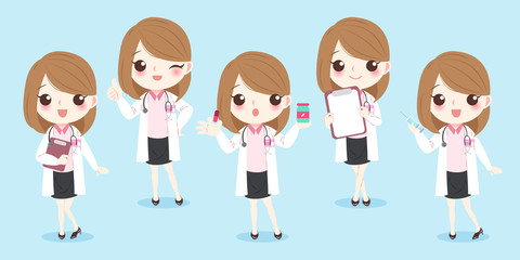 cartoon woman doctor