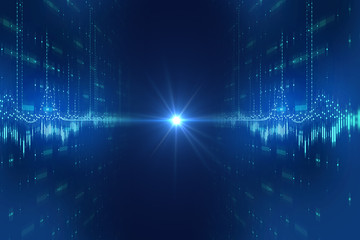 technical financial graph on technology abstract background