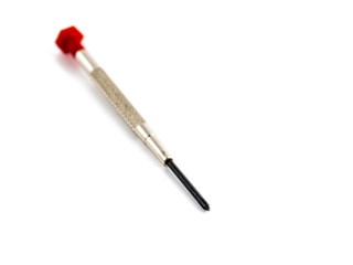 Small screwdriver to repair on white background