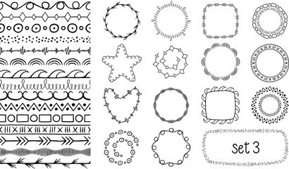 Hand drawn decorative brushes