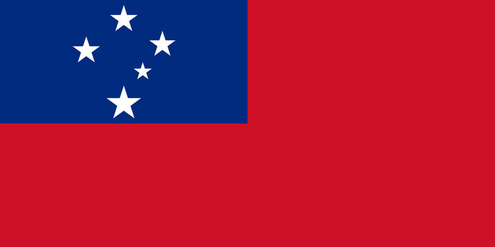 Flag in colors of Samoa, vector image.