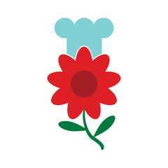 Chef Flower Logo Icon Design