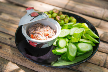 Chili paste with fresh vegetable