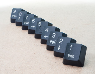 Sort numeric keypad on board