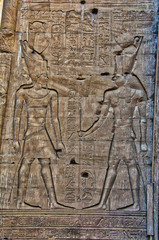 Hieroglyphics at Temple of Horus at Edfu