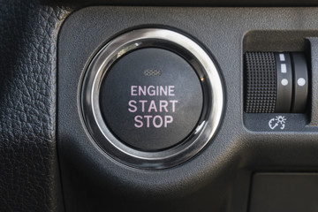 Engine start stop button of a car