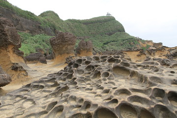 Natural landscape in Yehliu Geopark, Taiwan.