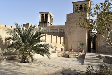 Obraz premium Al Fahidi Historical and Dubai Old Souq Neighbourhood, Dubai, United Arab Emirates