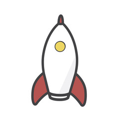Illustration of rocket ship icon