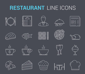 Restaurant Line Icons