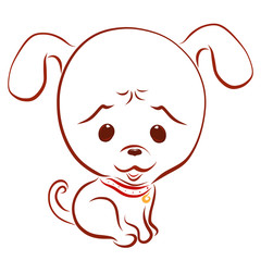 Cool puppy with a big head