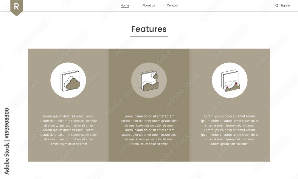 Poster illustration of website elements for web design