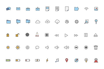Set of technology icons