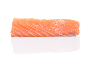 Fresh raw salmon fish isolated on a white