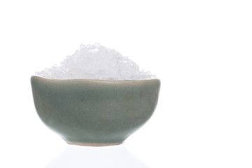 White rock sugar isolated on white