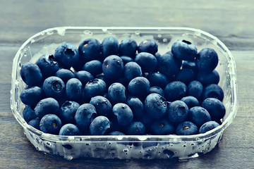 forest berries, blueberry dessert