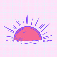 Illustration of sunset