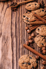 homemade cookies with chocolate chips