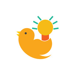 Idea Bird Logo Icon Design