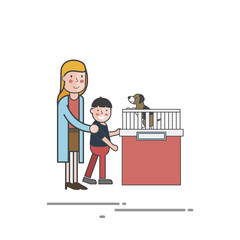 Illustration set of pet shop