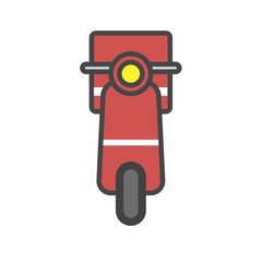 Illustration of motorbike icon