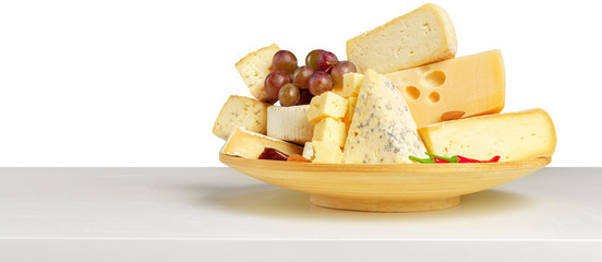Delicious cheese on the table