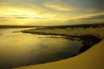Beach with a sandy beach