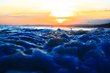 Obraz premium Waves on the beach in the tropics