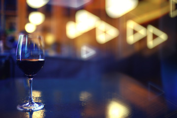 glass restaurant table wine serving