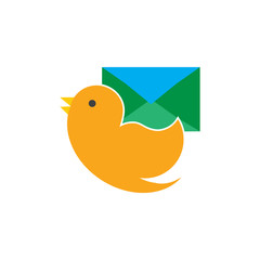 Mail Bird Logo Icon Design