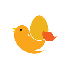 Egg Bird Logo Icon Design