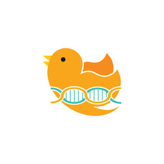 Dna Bird Logo Icon Design