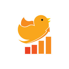 Graph Bird Logo Icon Design