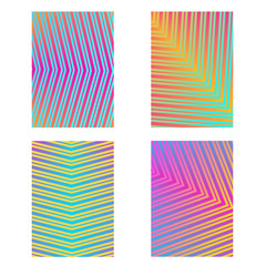 Four modern line pattern folder design templates