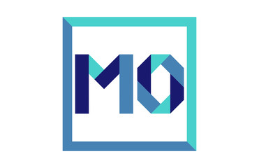 MO Square Ribbon Letter Logo