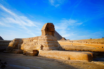 A great sphinx, Is a mythical creature with the head of a human and the body of a lion