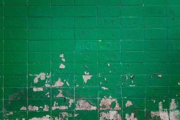 Old peeling cement block wall