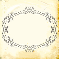 Vector baroque of vintage elements for design. 