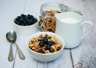 Bowl with granola