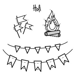 illustration of set of Holi line element