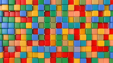 toy multicolored cubes