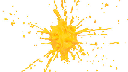 splash yellow paint